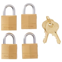 Master Lock 3/4 in. W Brass Pin Cylinder Padlock