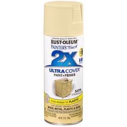 Rust-Oleum Painter's Touch 2X Ultra Cover Satin Strawflower Paint+Primer Spray Paint 12 oz