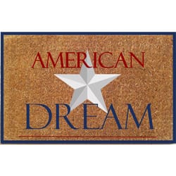 Rockport Premium Americana 18 in. W X 28 in. L Multicolored American Dream with Star Coir Door Mat