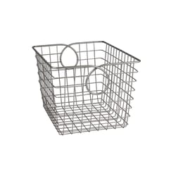 Spectrum Teardrop 9.5 in. L X 8 in. W X 12.8 in. H Silver Storage Basket