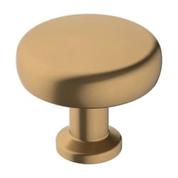 Amerock Factor Contemporary Round Cabinet Knob 1-1/4 in. D 1-1/16 in. Champagne Bronze 1 pk