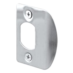 Prime-Line 2.25 in. H X 1.44 in. L Satin Chrome Stainless Steel Latch Strike Plate