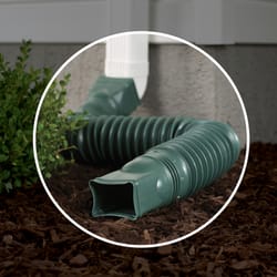 Amerimax Flex-A-Spout 4.5 in. H X 4.5 in. W X 55 in. L Green Vinyl K Rainwater Colander