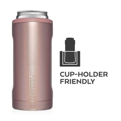 BruMate Hopsulator 12 oz Glitter Rose Gold BPA Free Slim Can Insulator