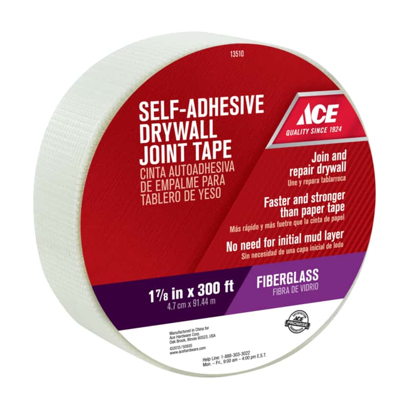 Ace 300 ft. L x 1.88 in. W Fiberglass Mesh White Self Adhesive Drywall