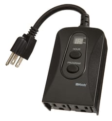 Woods Outdoor Block Heater Timer 125 V Black