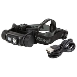 PT Power 1000 lm Black LED Head Lamp 18650 Battery