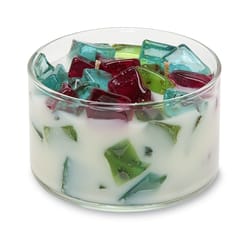 Primal Elements White/Blue/Green/Purple Mistletoe Scent 2 Wick Candle