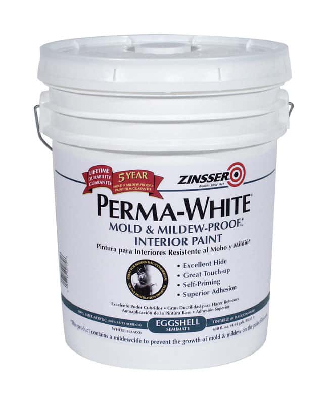 Zinsser PermaWhite Eggshell White WaterBased Mold and MildewProof