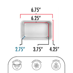 Fat Daddio's 4 in. W X 7 in. L Bread Pan Silver 1 pc