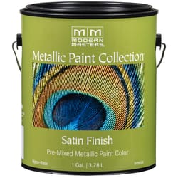 Modern Masters Satin Black Sapphire Water-Based Metallic Paint Exterior and Interior 1 gal