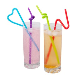 Blueoco Kolorae Assorted Polypropylene Flexible Drinking Straws