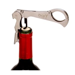 BarY3 Black/Silver Stainless Steel Waiter's Corkscrew