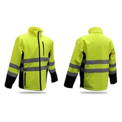 Boss Hi-Vis Yellow Polyester Rain Jacket XL