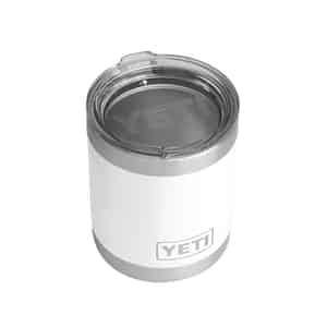 YETI  Rambler Lowball  White  Stainless Steel  Insulated Tumbler  BPA Free 10 oz. 