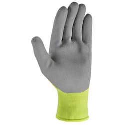 Wells Lamont Men's Indoor/Outdoor Hi-Viz Gloves Gray/Yellow M 1 pair