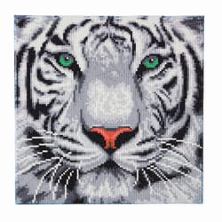 Crystal Art Craft Buddy White Tiger Framed Art Kit White