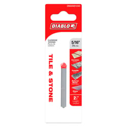 Diablo 5/16 in. X 2-1/4 in. L Carbide Tipped Tile and Stone Drill Bit 3-Flat Shank 1 pk