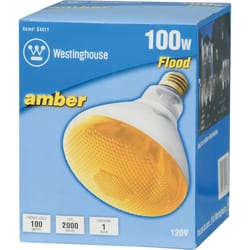 Westinghouse 100 W E26 Reflector Incandescent Bulb E26 (Medium) Amber 1 pk