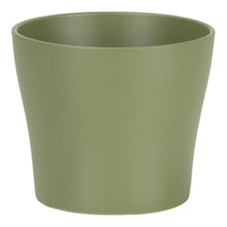 Scheurich Mirror Silver 3.5 in. D Ceramic Flower Pot Green