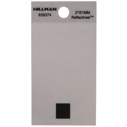 Hillman 2 in. Reflective Black Vinyl  Self-Adhesive Special Character Period 1 pc