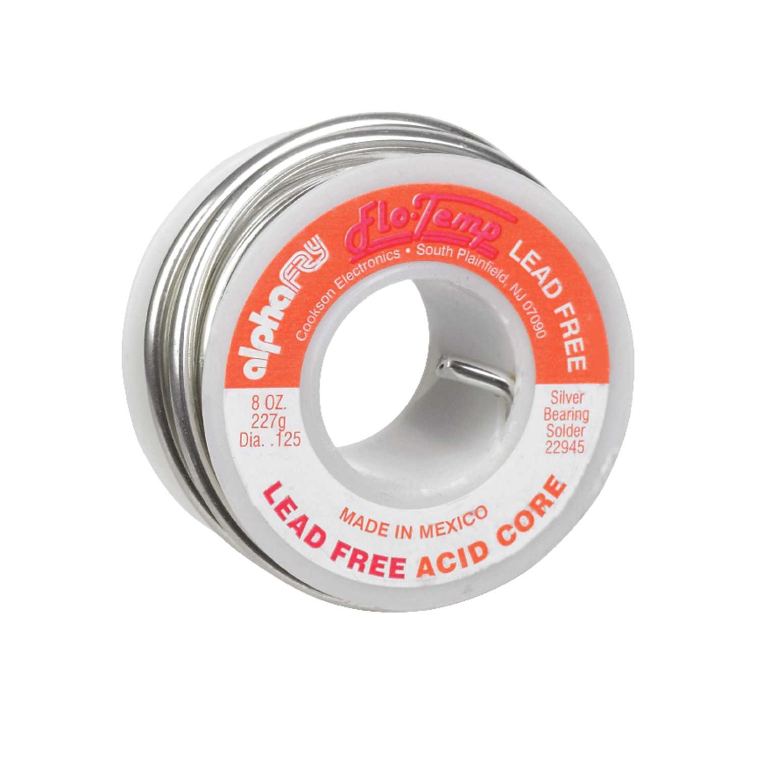 Alpha Fry 8 oz. LeadFree Acid Core Solder 0.125 in. Dia. Silver Bearing Ace Hardware