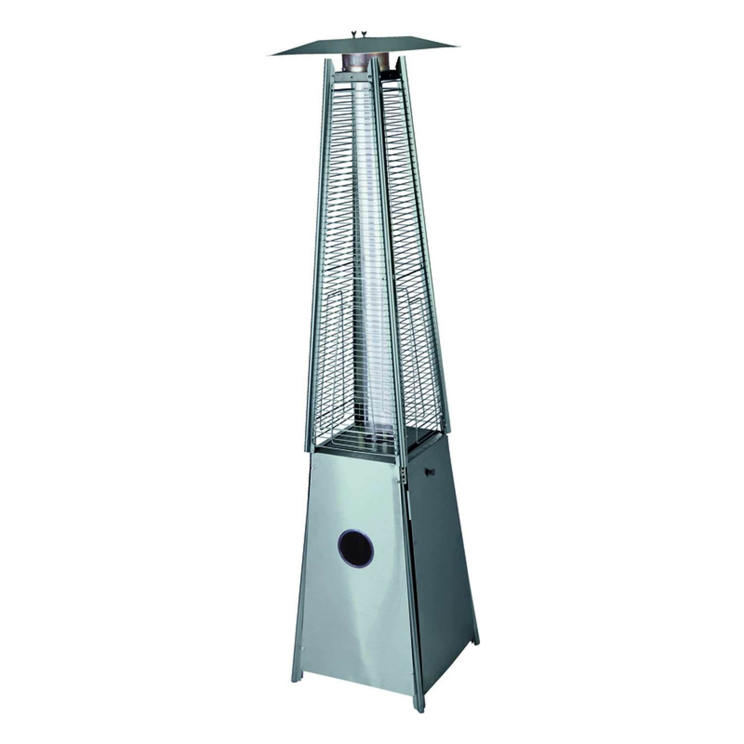 Living Accents 40000 BTU Propane Stainless Steel Pyramid Patio Heater 500  sq ft - Ace Hardware