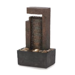 Cascading Fountains 10 in. H X 5.875 in. L Peaceful Poly Resin Tabletop Fountain