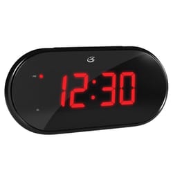 GPX 3 in. Black AM/FM Clock Radio Digital Plug-In