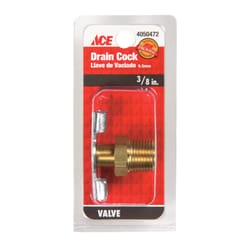 Ace 3/8 in. Brass Drain Cock Valve