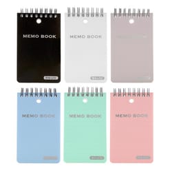 Bazic Products 3 in. W X 5 in. L College Ruled Wire Bound Assorted Memo Book