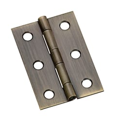 National Hardware 2 in. L Antique Brass Door Hinge 2 pk