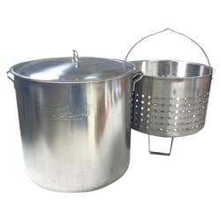 Bayou Classic Stainless Steel Grill Stockpot with Basket 82 qt 19.6 in. L X 19.6 in. W 1 pk