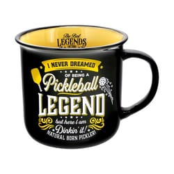 Pavilion Legends of the World 13 oz Black/Yellow BPA Free Pickleball Mug