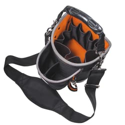 Klein Tools Tradesman Pro 5 in. W X 10 in. H Ballistic Nylon Tool Pouch 14 pocket Black/Orange 1 pc