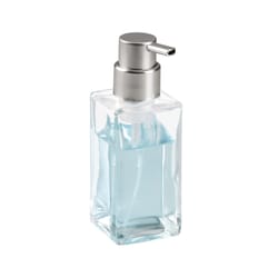 iDesign Casila Brushed Clear Glass Soap Pump