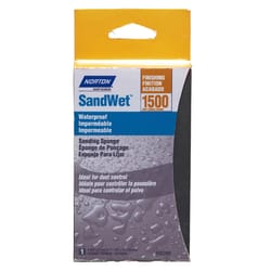 Norton SandWet 4-3/4 in. L X 2-7/8 in. W X 1 in. 1,500 Grit Extra Fine Small Area Sanding Sponge