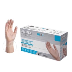 AMMEX Professional Vinyl Disposable Exam Gloves X-Large Clear Powder Free 100 pk