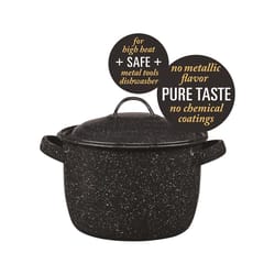 Graniteware Steel Stock Pot 4 qt Black