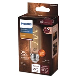 Philips T10 E26 (Medium) LED Bulb Amber 25 Watt Equivalence 1 pk