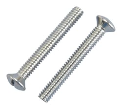 Ace 2 in. L Chrome Faceplate Screws