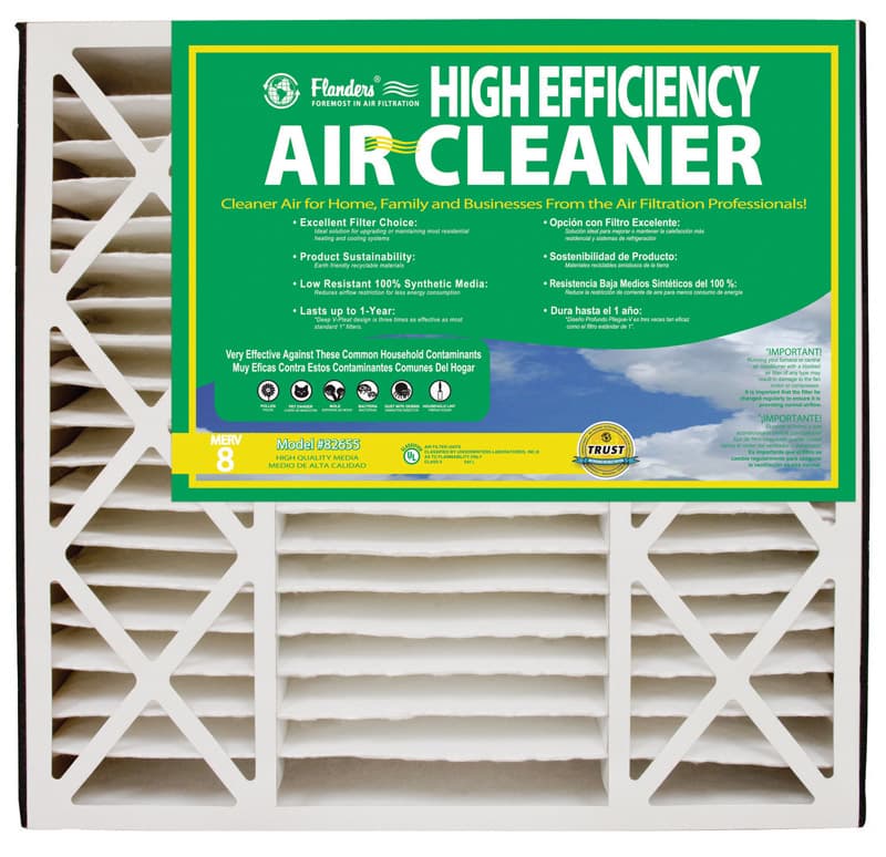 AAF Flanders 16 in. W X 20 in. H X 5 in. D Synthetic 8 MERV Pleated Air Filter 1 pk Sansujyuku sansujyuku.com