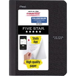 Five Star 7.50 in. W X 9.75 in. L College Ruled Double Stitched Composition Book