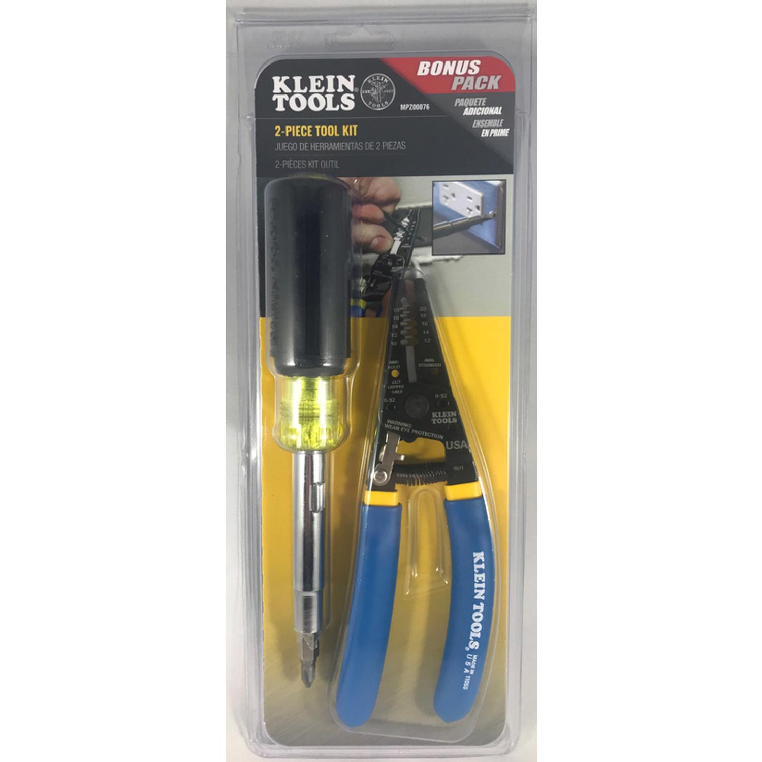 【 】アビリーン 3 Klein Tools Multi-Bit Screwdriver/Wire Stripper Set Mfr