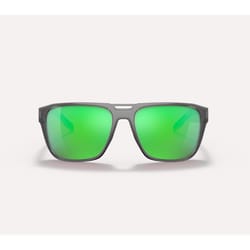 Native Mammoth Unisex Matte Smoke Crystal Frame Green Lens Polarized Sunglasses