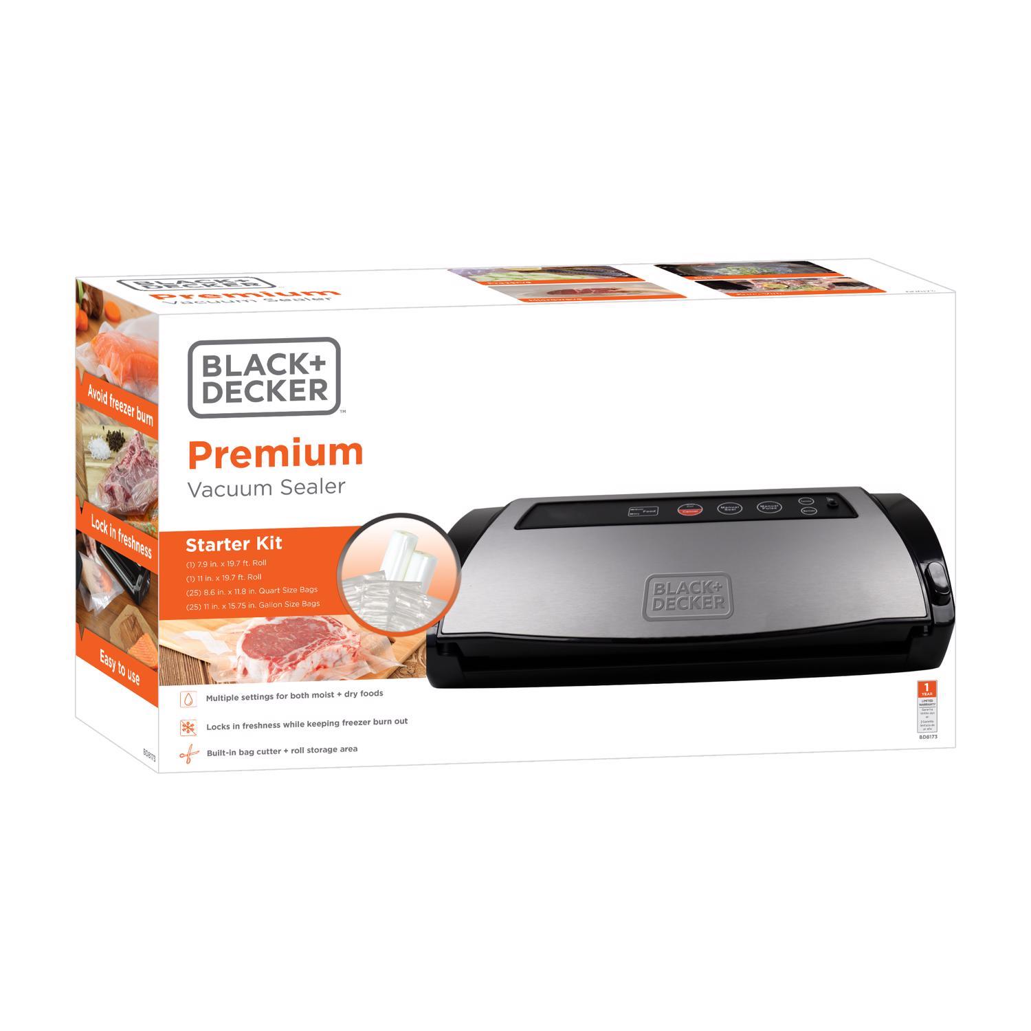 Black+Decker Premium Black/Gray Vacuum Sealer 1 pk Sansujyuku sansujyuku.com
