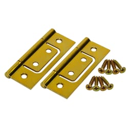 Johnson Hardware Brass-Plated Non-Mortise Hinge Set 2 pk