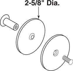 Prime-Line 2-5/8 in. D Gray Steel Hole Filler Plate 1 pk