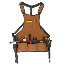 Bucket Boss Nail and Tool Pocket Apron Brown