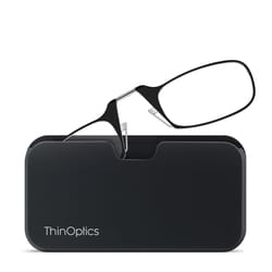 ThinOptics Always With You Black Reading Glasses w/Pod Case 1.5